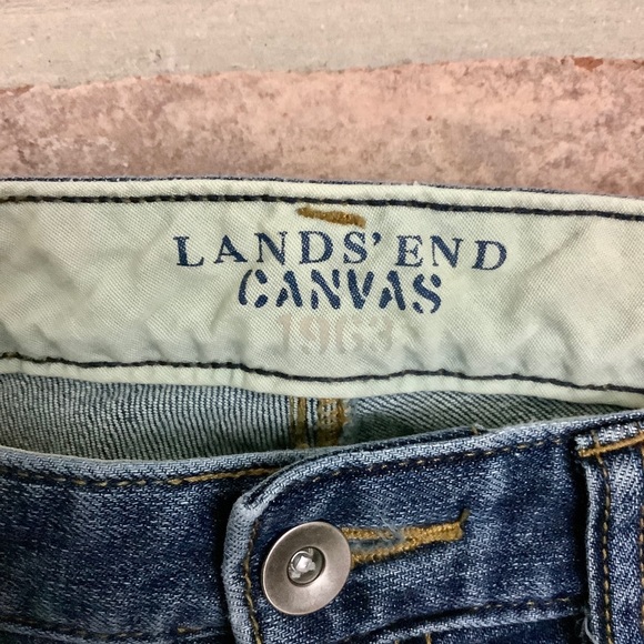 LANDS’ END Canvas Low Rise Boot Cut Jeans SZ-31 - Picture 3 of 11